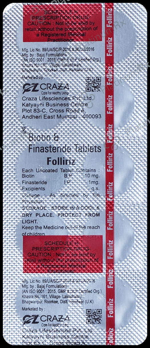 Folliriz 10mg/1mg Tablet