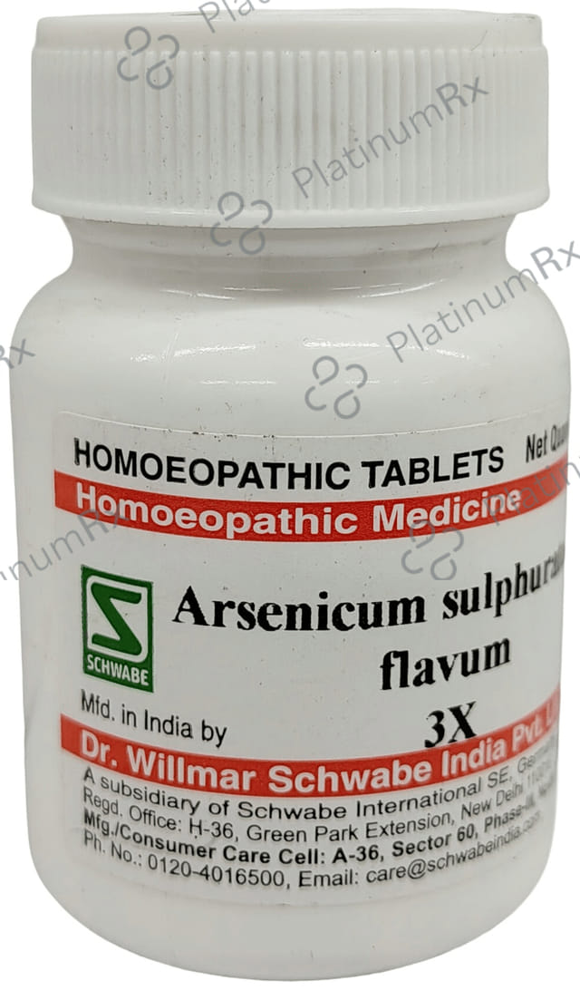 Dr Willmar Schwabe India Arsenicum Sulph Flavum Trituration Tablet 3X