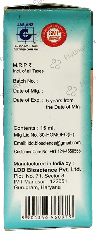 LDD Bioscience Mullein Oil Ear Drop