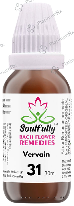 Soulfully Vervain Bach Flower Remedies Drops