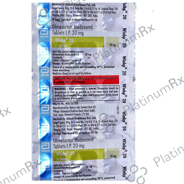 Winbp 20mg Tablet 15s