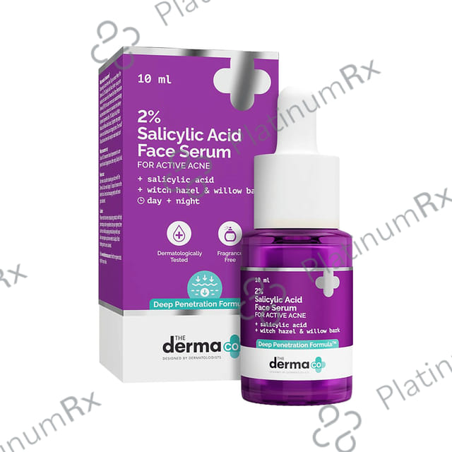The Derma Co 2% Salicylic Acid Face Serum - For Active Acne 10 ml