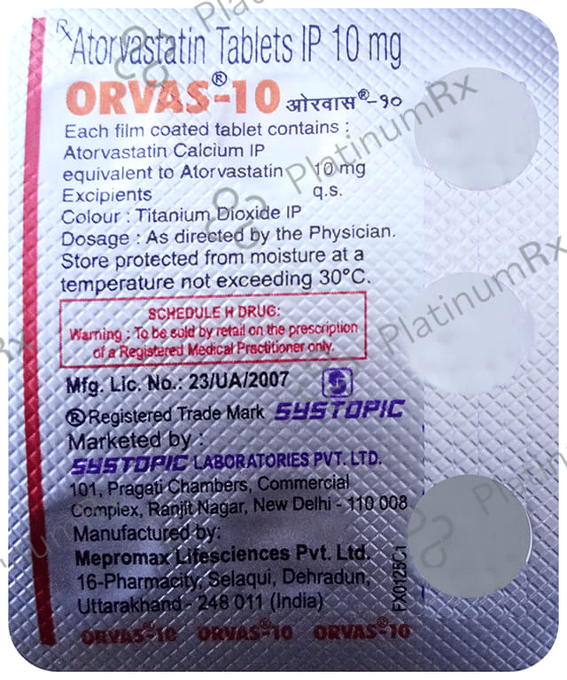 Orvas 10mg Tablet 7s