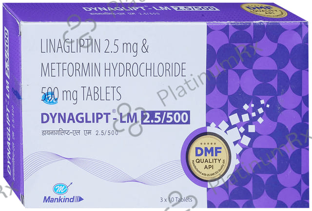 Dynaglipt LM 500/2.5mg Tablet 10s