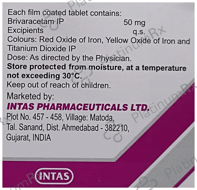Brivazen 50mg Tablet 15s