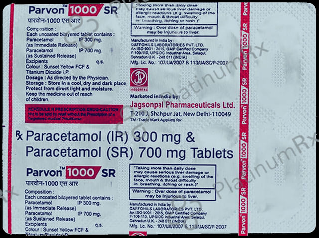 Parvon 1000/300mg SR Tablet 10s