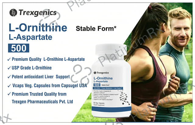 Trexgenics L-Ornithine L-Aspartate 500mg Veg. Capsules