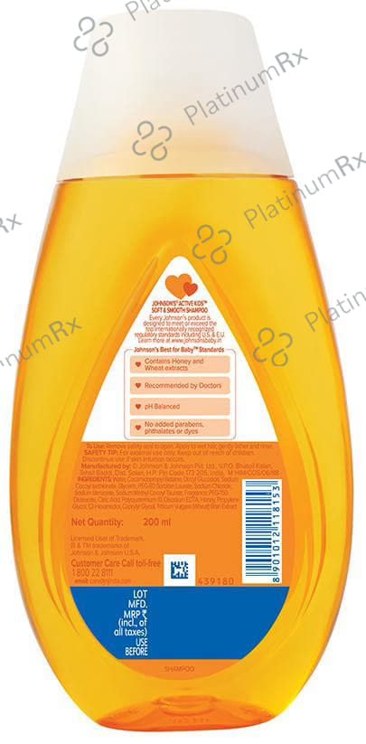 Johnson's Active Kids Soft & Smooth Shampoo 200ml
