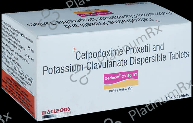 Zedocef CV 50 mg/31.25 mg Tablet