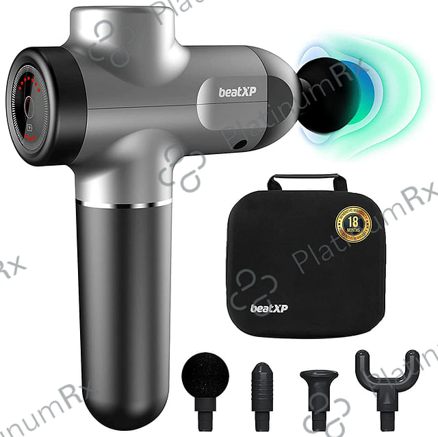 beatXP Flash Deep Tissue Massage Gun Glossy Silver