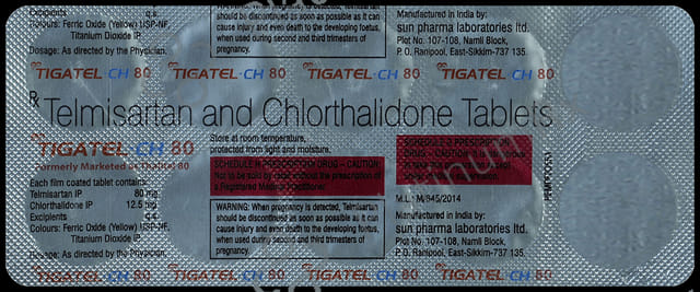 Tigatel CH 80mg/12.5mg Tablet