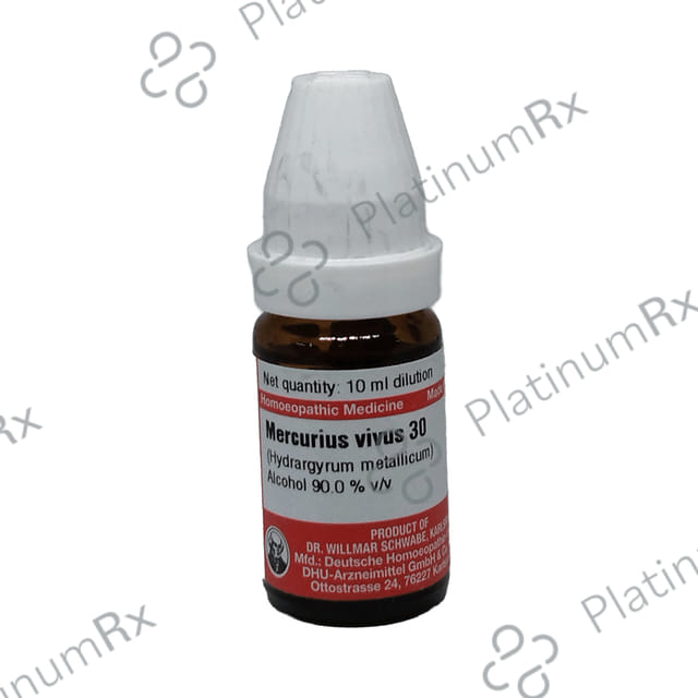 Dr Willmar Schwabe Germany Mercurius Vivus (Hydrargyrum Metallicum) Dilution 30