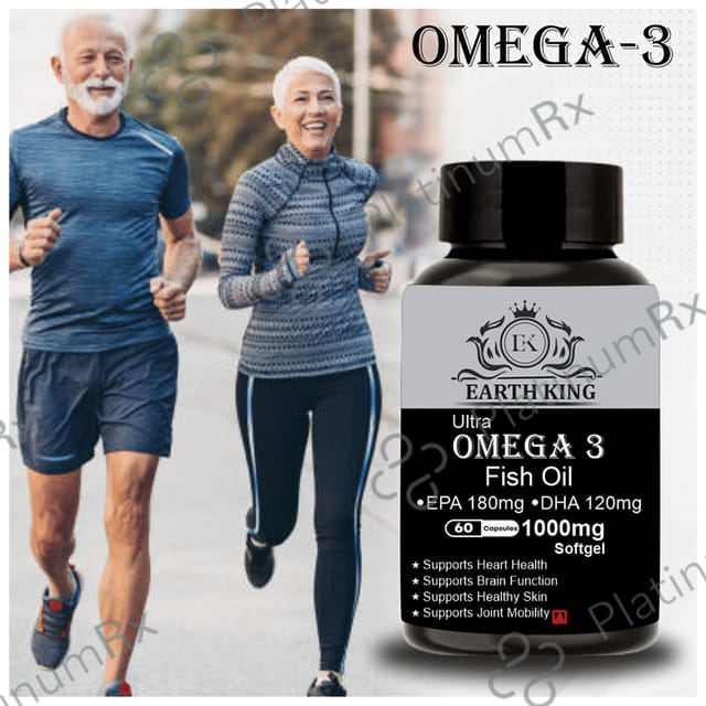 Earth King Ultra Omega 3 Fish Oil Softgel Capsule 1000mg