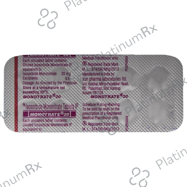 Monotrate 20mg Tablet 10s