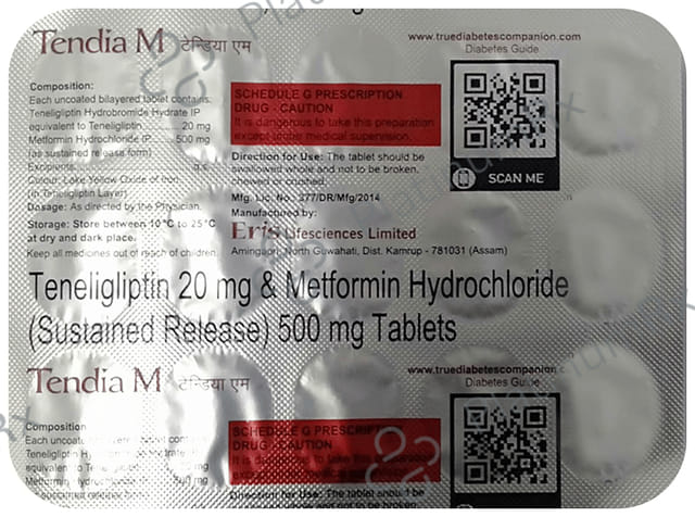 Tendia M 500 500/20mg Tablet SR 15s