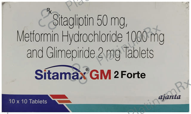 Sitamax GM Forte 2/50/1000mg Tablet 10s