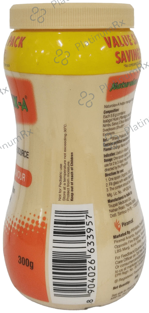 Naturolax A Tasty Orange Flavour Powder 300gm