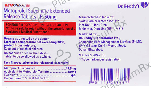 Betaone XL 50mg Tablet 15s
