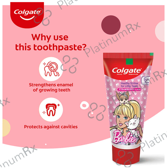 Colgate Anticavity Barbie Toothpaste Strawberry Flavour 80gm