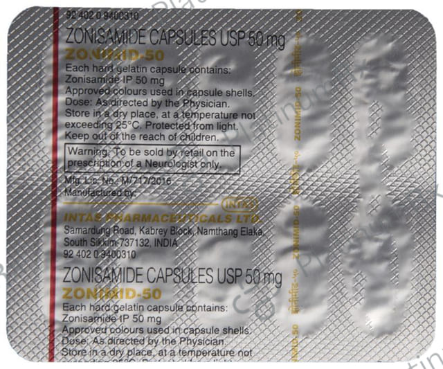 Zonimid 50mg Capsule 10s