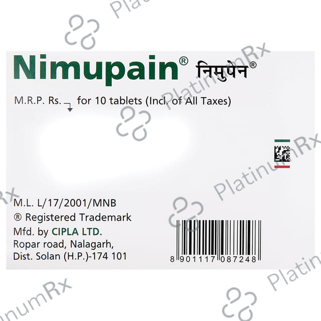 Nimupain 100mg Tablet 10s