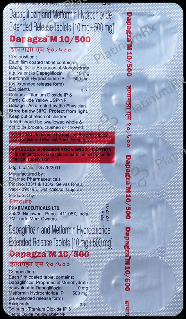 Dapagza M 10/500 Tablet