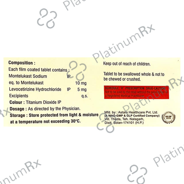 Montmist L 5/10mg Tablet 10s