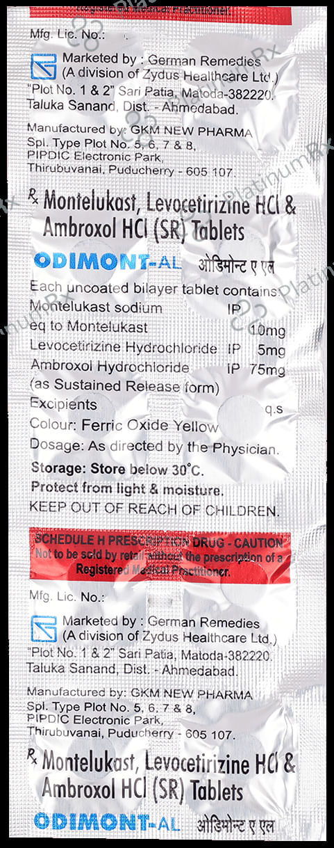 Odimont AL 75/5/10mg Tablet 10s