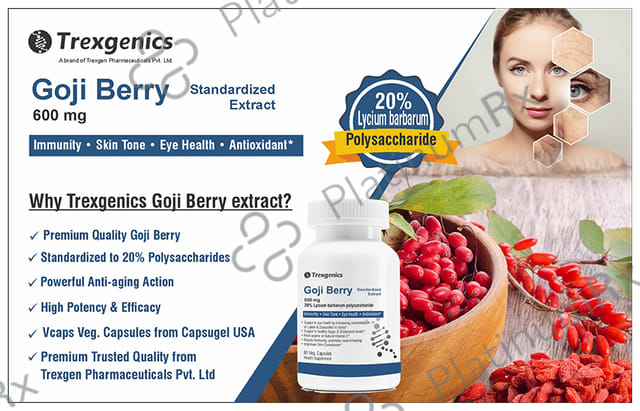 Trexgenics Goji Berry 600mg Veg. Capsules