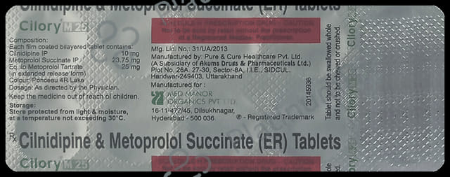 Cilory M 10mg/25mg Tablet
