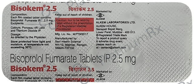 Bisokem 2.5mg Tablet 10s