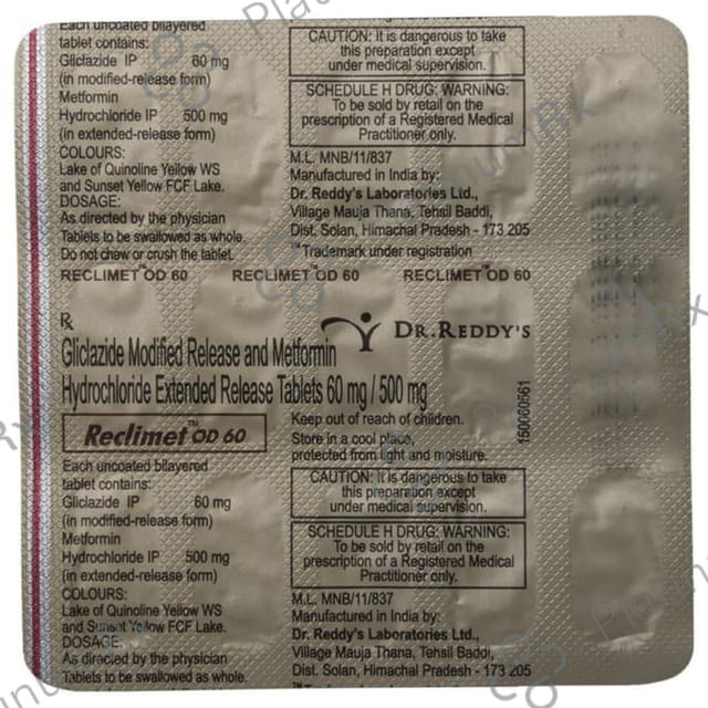 Reclimet OD 60/500mg Tablet 15s