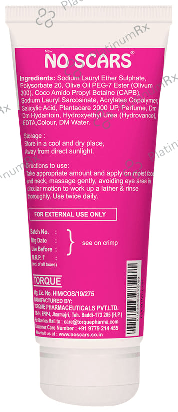 NO Scars with Salicylic Acid Cleansing Face Wash ( 60ml) 1 Tube