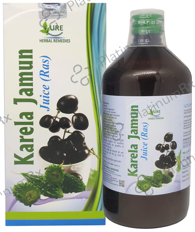 Cure Herbal Remedies Karela Jamun Juice (Ras) 500 ml