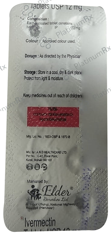 Elder Ivermectin 12mg Tablet