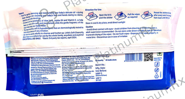 Little's Soft Cleansing Baby Wipes with Lid