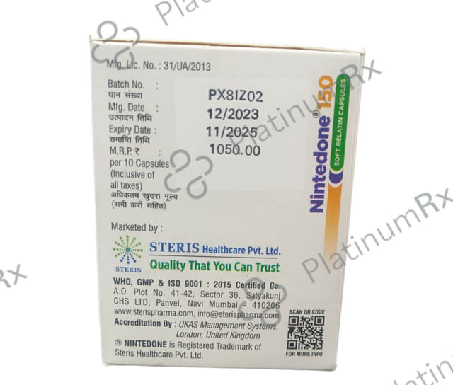 Nintedone 150mg Capsule 10s