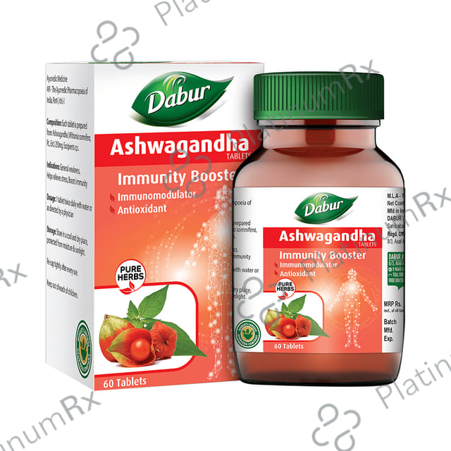 Dabur Pure Herbs Immunity Booster Ashwagandha Tablet 80s