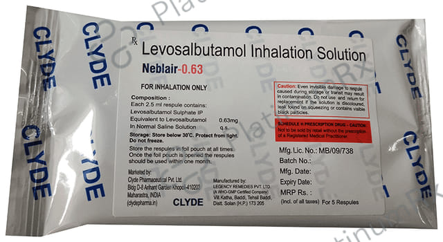 Neblair 0.63 Respules 5X2.5ml