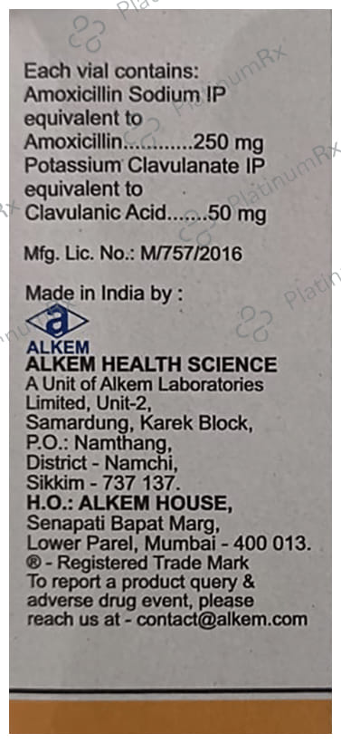 Clavam 250/50mg Injection 1s