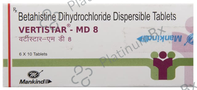 Vertistar MD 8mg Tablet 10s