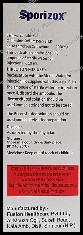 Sporizox Injection 1s