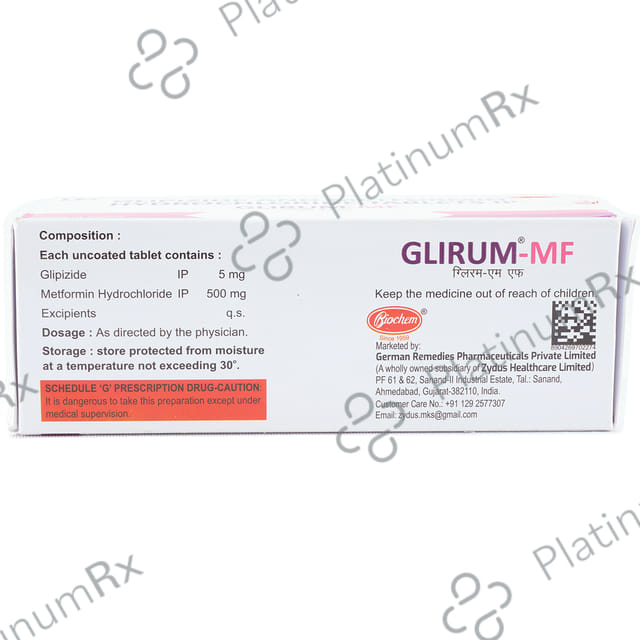 Glirum MF 5/500mg Tablet 10s