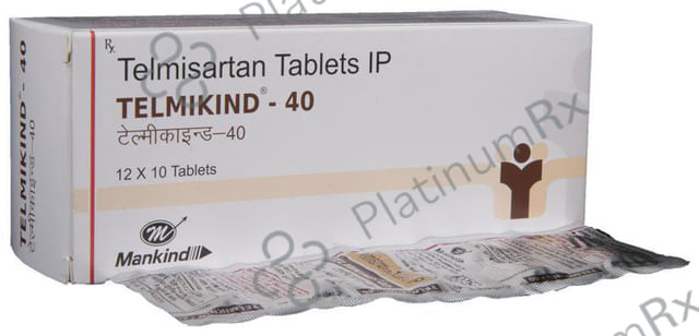 Telmikind 40mg Tablet 10s