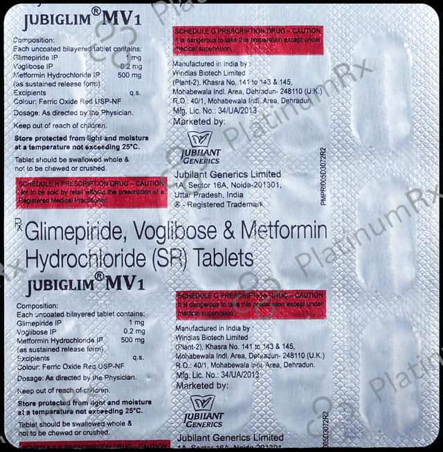 Jubiglim MV 1/500/0.2mg Tablet SR 15s