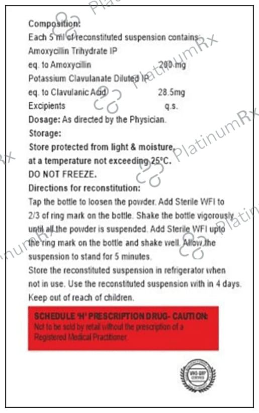 Augmarc 200/28.5mg DS Dry Syrup Mango 30ml