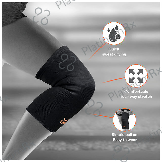 Tynor Knee Cap Air Medium Orange & Black (Pack of 2)