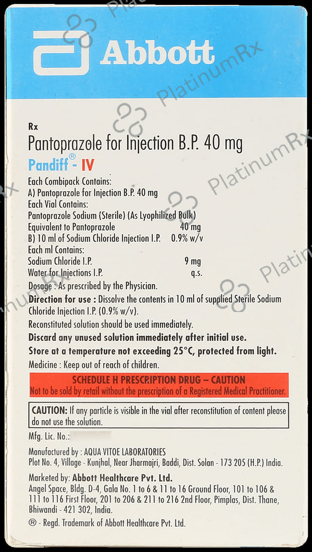 Pandiff 40mg Injection 10ml