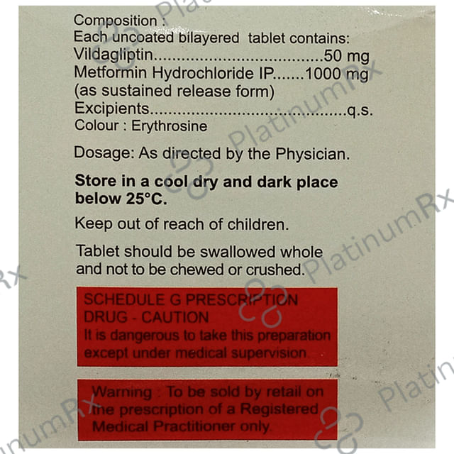 Gluvilda M Plus 1000/50mg Tablet SR 15s