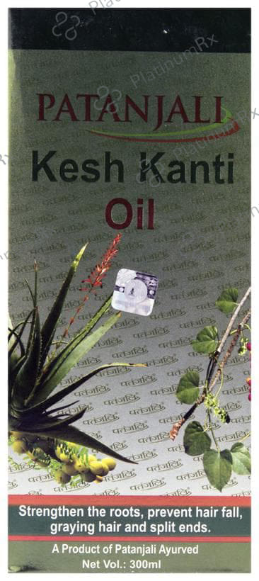 Patanjali Ayurveda Kesh Kanti Hair Oil - Strengthens the Roots & Manages Hair Fall, Greying Hair & Split Ends 300 ml